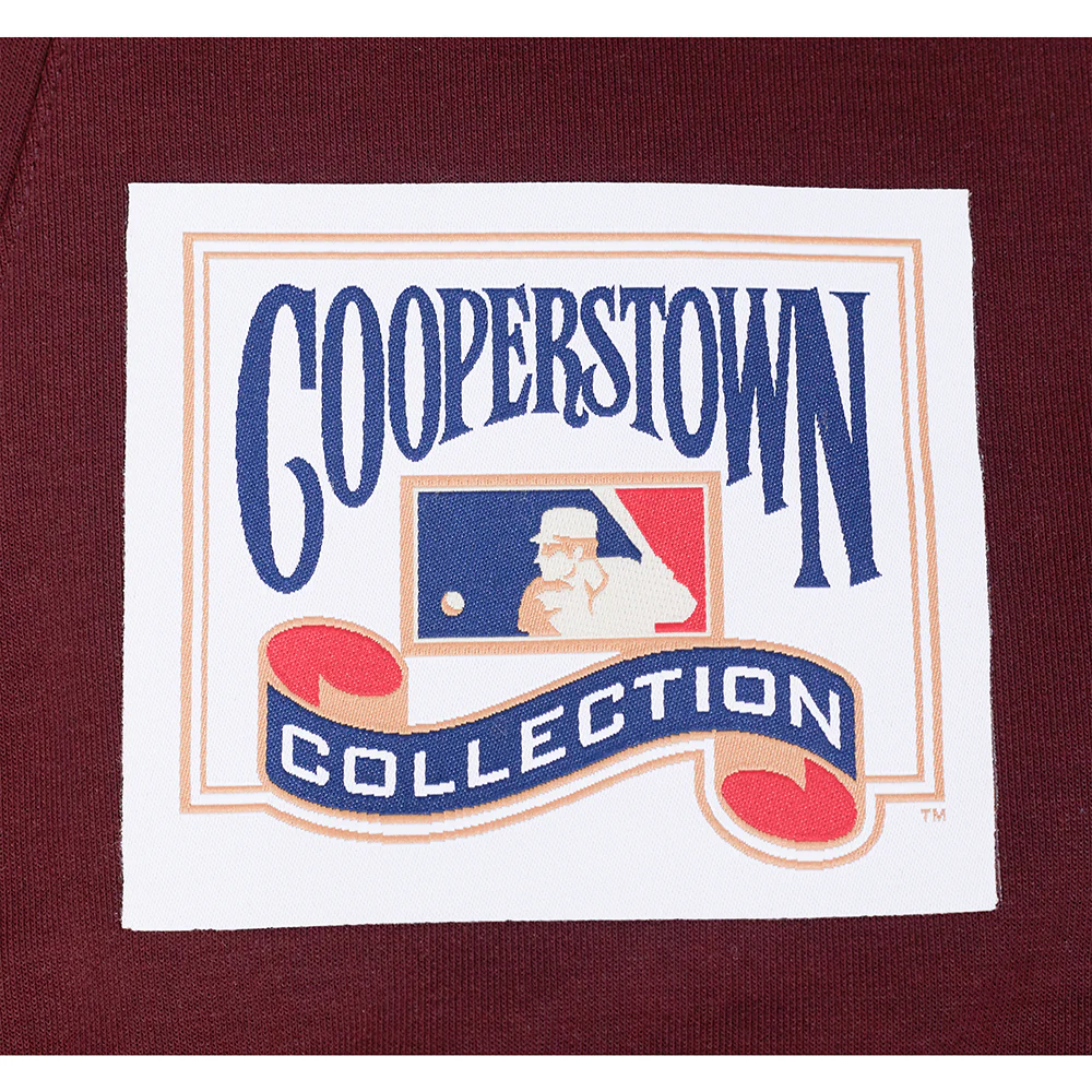 MLB PHILADELPHIA PHILLIES COOPERSTOWN LOGO PRO GAME DAY MEN'S DOUBLE KNIT JACKET (WINE/EGGSHELL/WINE) - Image 8