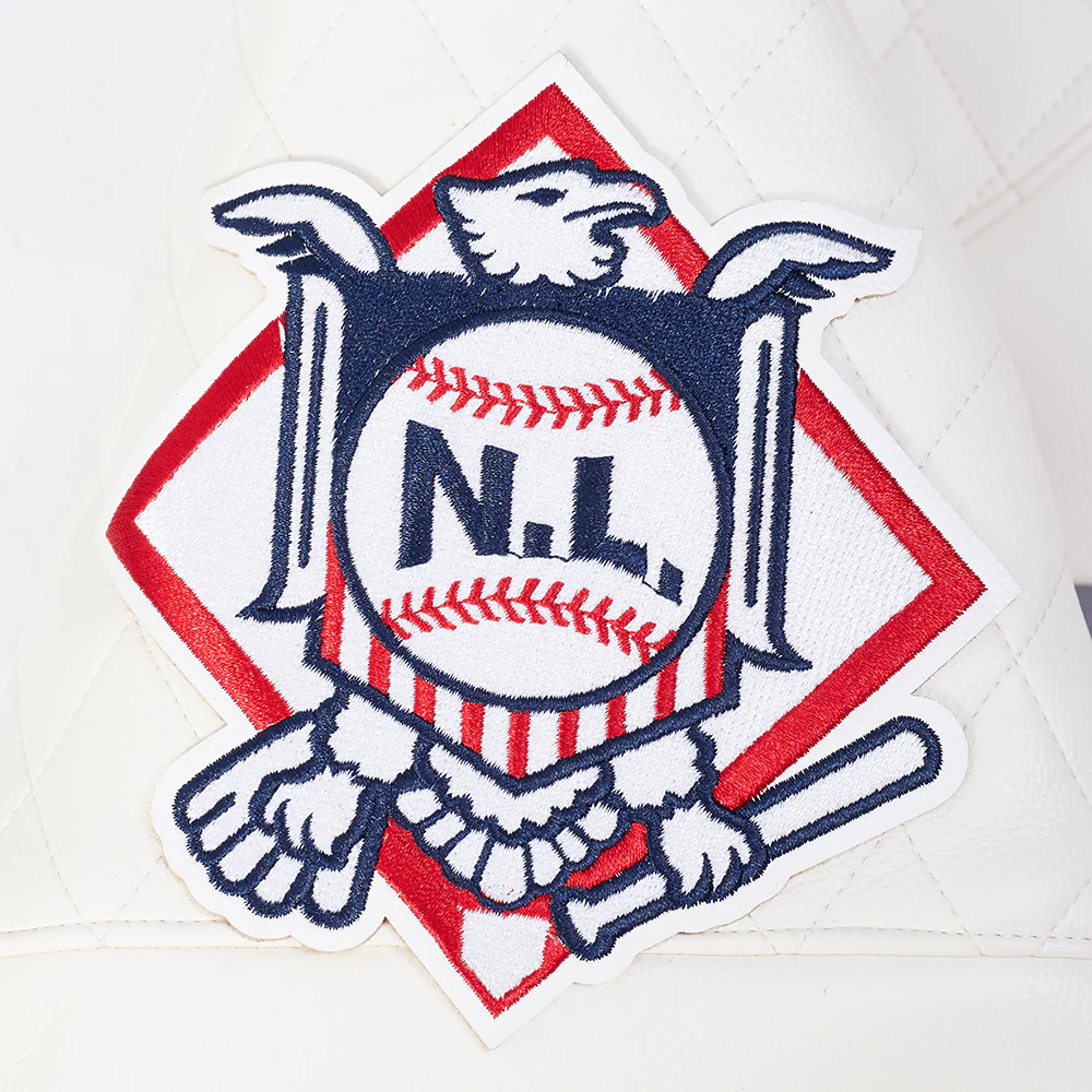 MLB PHILADELPHIA PHILLIES MEN'S MOTO JACKET (EGGSHELL/ RED) - Image 6