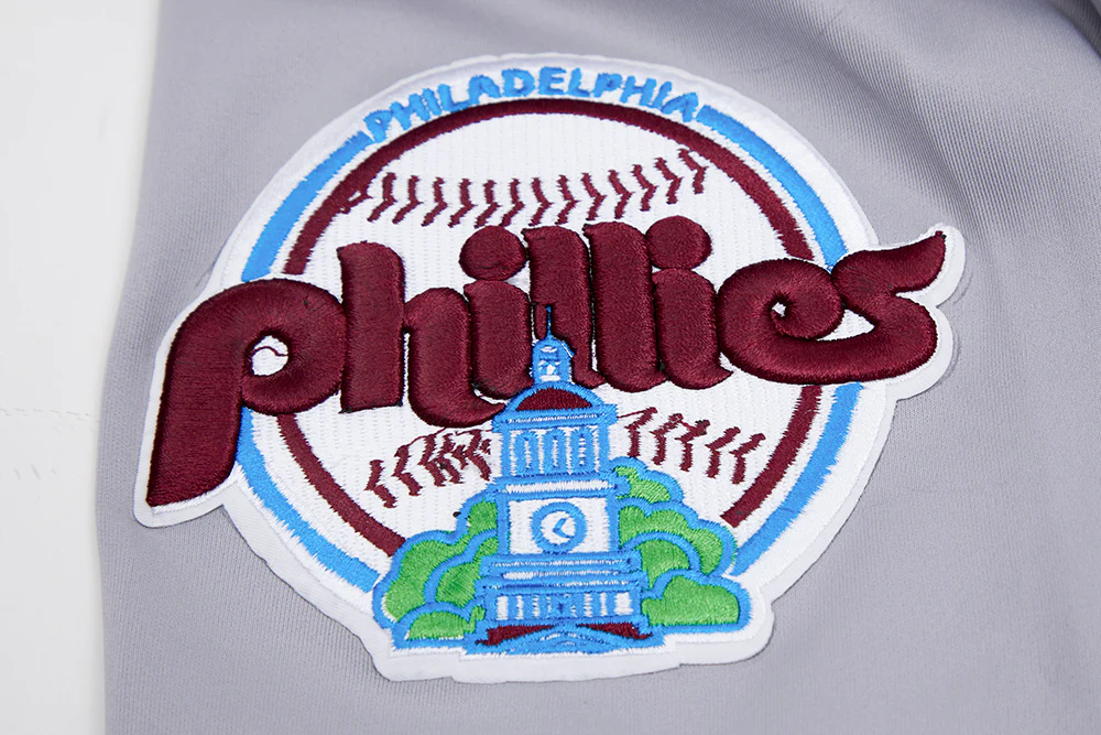 MLB PHILADELPHIA PHILLIES CLASSIC MEN'S TRACK JACKET (GRAY) - Image 5