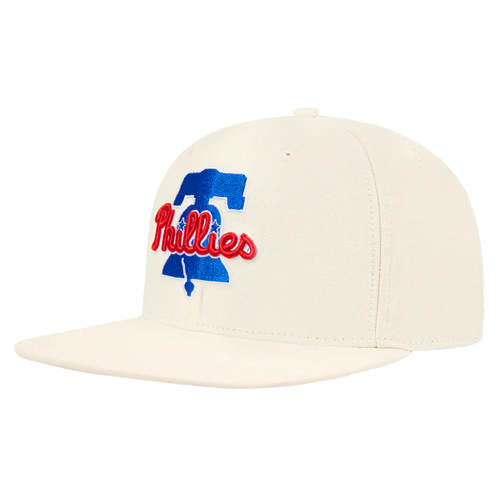 MLB PHILADELPHIA PHILLIES SCRIPT TAIL WOOL STRAPBACK (EGGSHELL) - Image 3