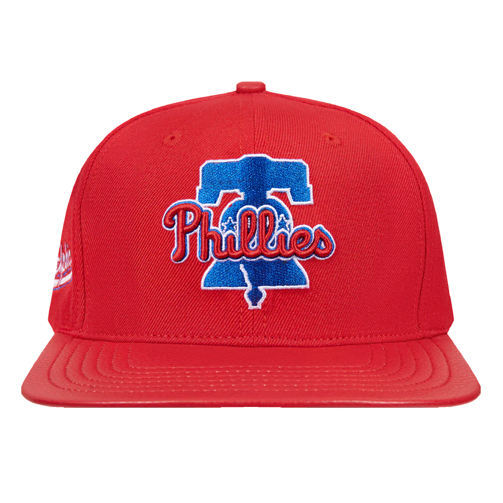 MLB PHILADELPHIA PHILLIES SCRIPT TAIL WOOL STRAPBACK (RED)