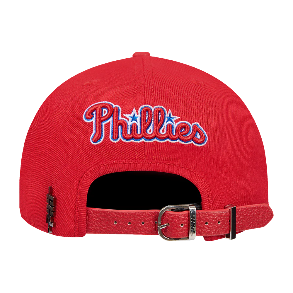 MLB PHILADELPHIA PHILLIES SCRIPT TAIL WOOL STRAPBACK (RED) - Image 5
