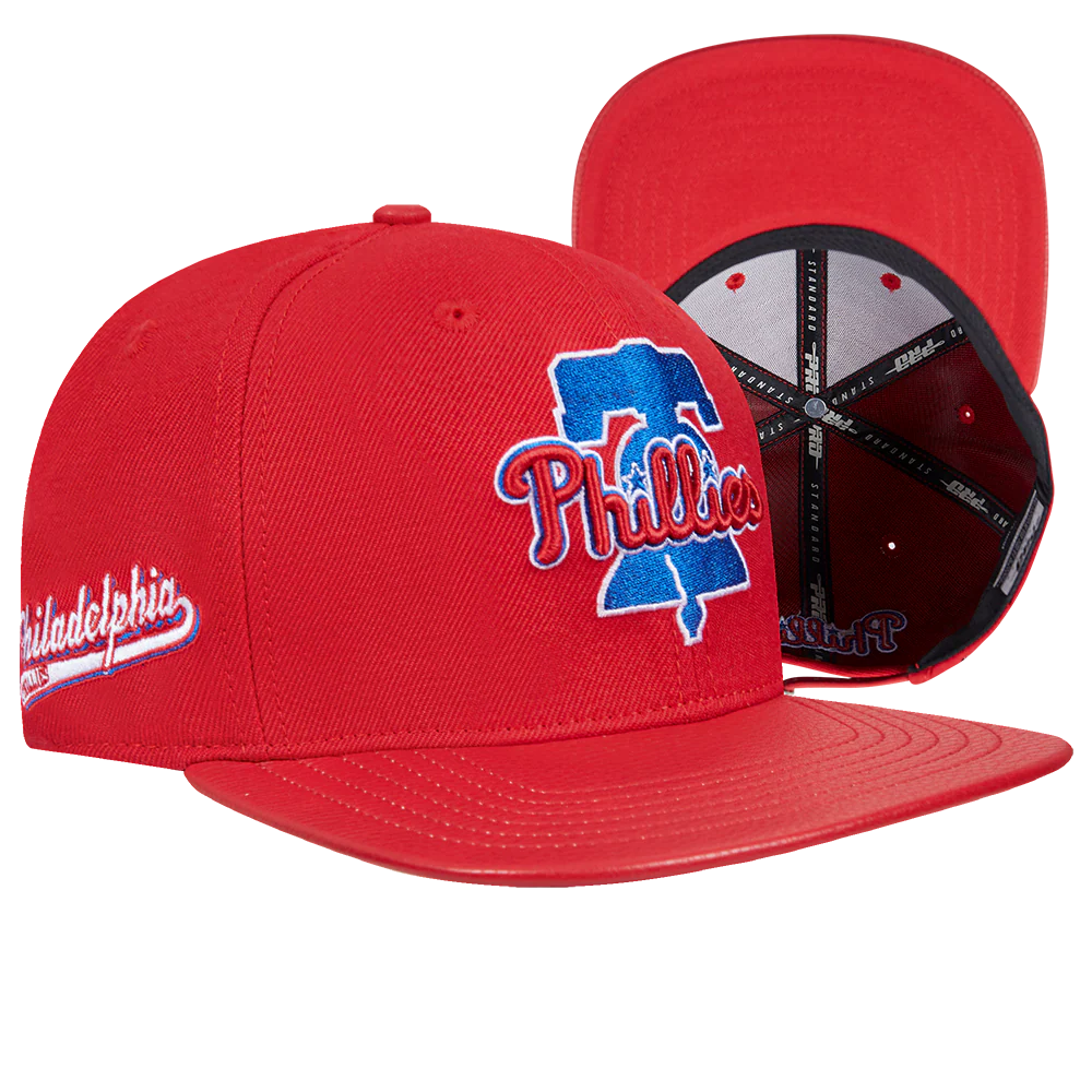 MLB PHILADELPHIA PHILLIES SCRIPT TAIL WOOL STRAPBACK (RED) - Image 6