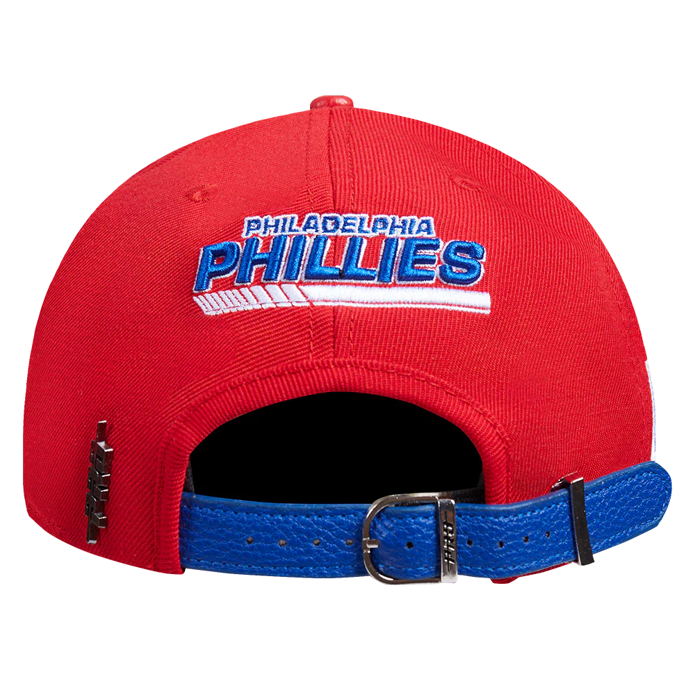 MLB PHILADELPHIA PHILLIES FAST LANE STRAPBACK HAT (RED) - Image 4
