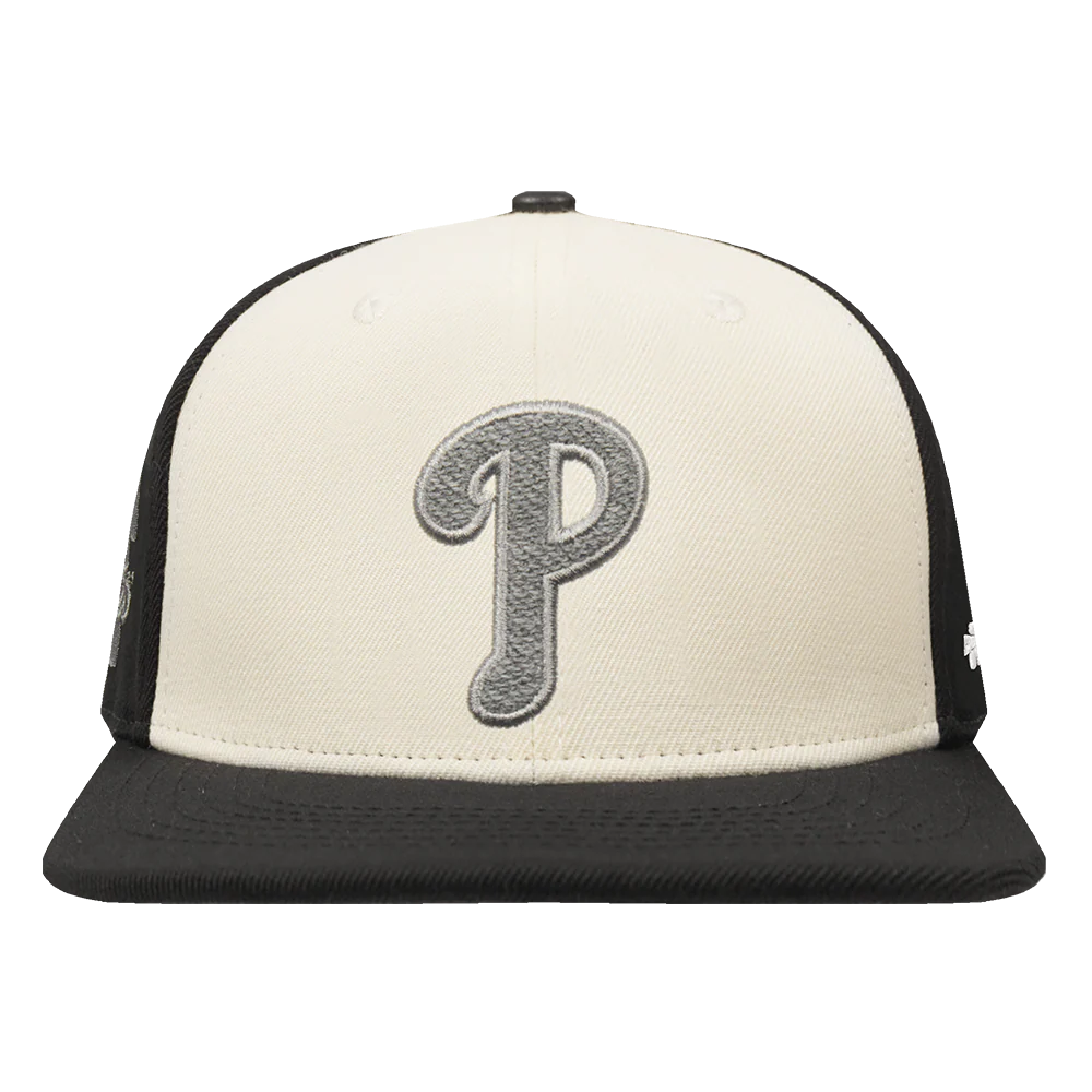 MLB PHILADELPHIA PHILLIES REVERSE FRENCH TERRY WOOL BLEND PRO SI (EGGSHELL/ BLACK)