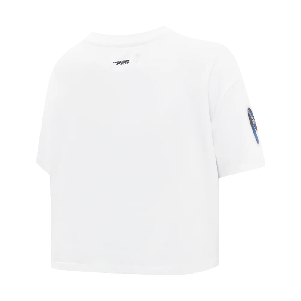 MLB PHILADELPHIA PHILLIES PRO PREP SINGLE JERSEY BOXY WOMEN'S TEE (WHITE) - Image 4