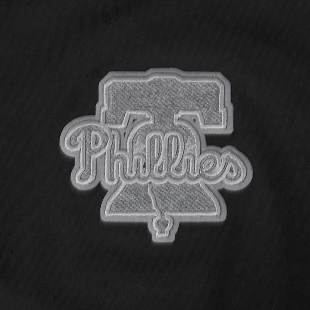MLB PHILADELPHIA PHILLIES REVERSE FRENCH TERRY WOMEN'S SINGLE JERSEY BOXY TOP (BLACK) - Image 9