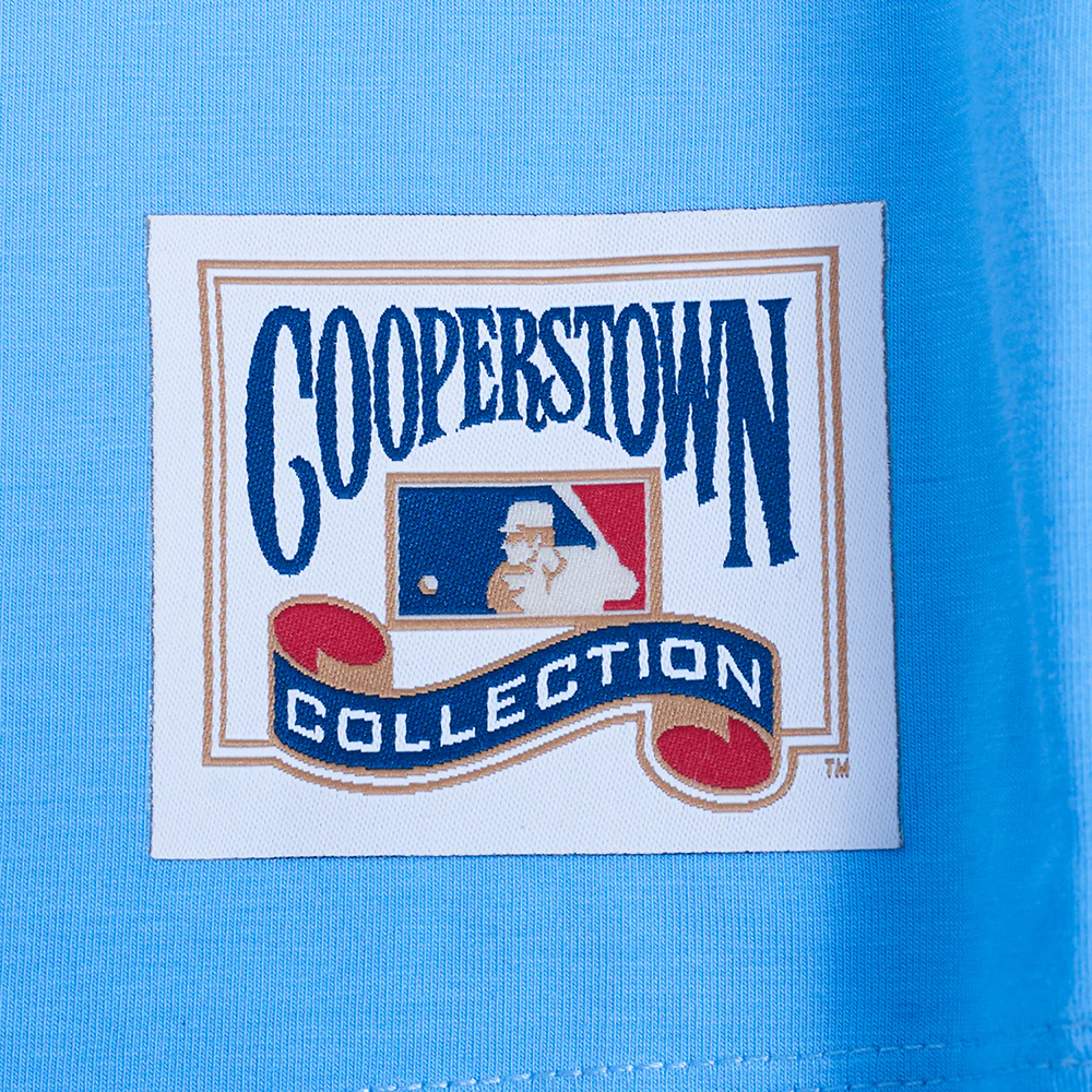 MLB PHILADELPHIA PHILLIES RETRO ELEVATION WOMEN'S SINGLE JERSEY BOXY TOP (UNIVERSITY BLUE) - Image 6