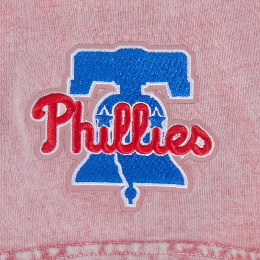 MLB PHILADELPHIA PHILLIES WASHED JEWELS WOMEN'S S/S BOXY TOP (WASHED MAUVE) - Image 6