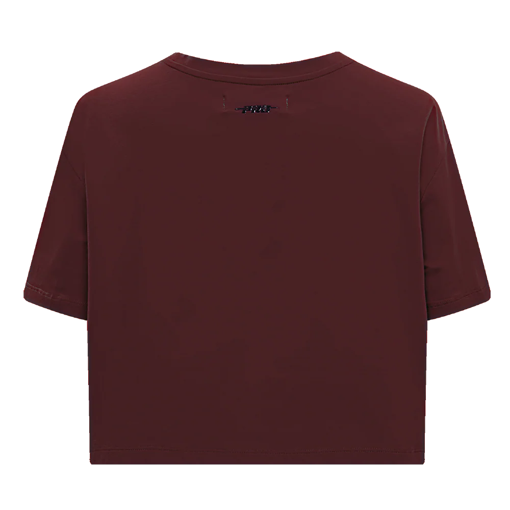 MLB PHILADELPHIA PHILLIES MASHUP WOMEN'S BOXY TOP (WINE) - Image 4