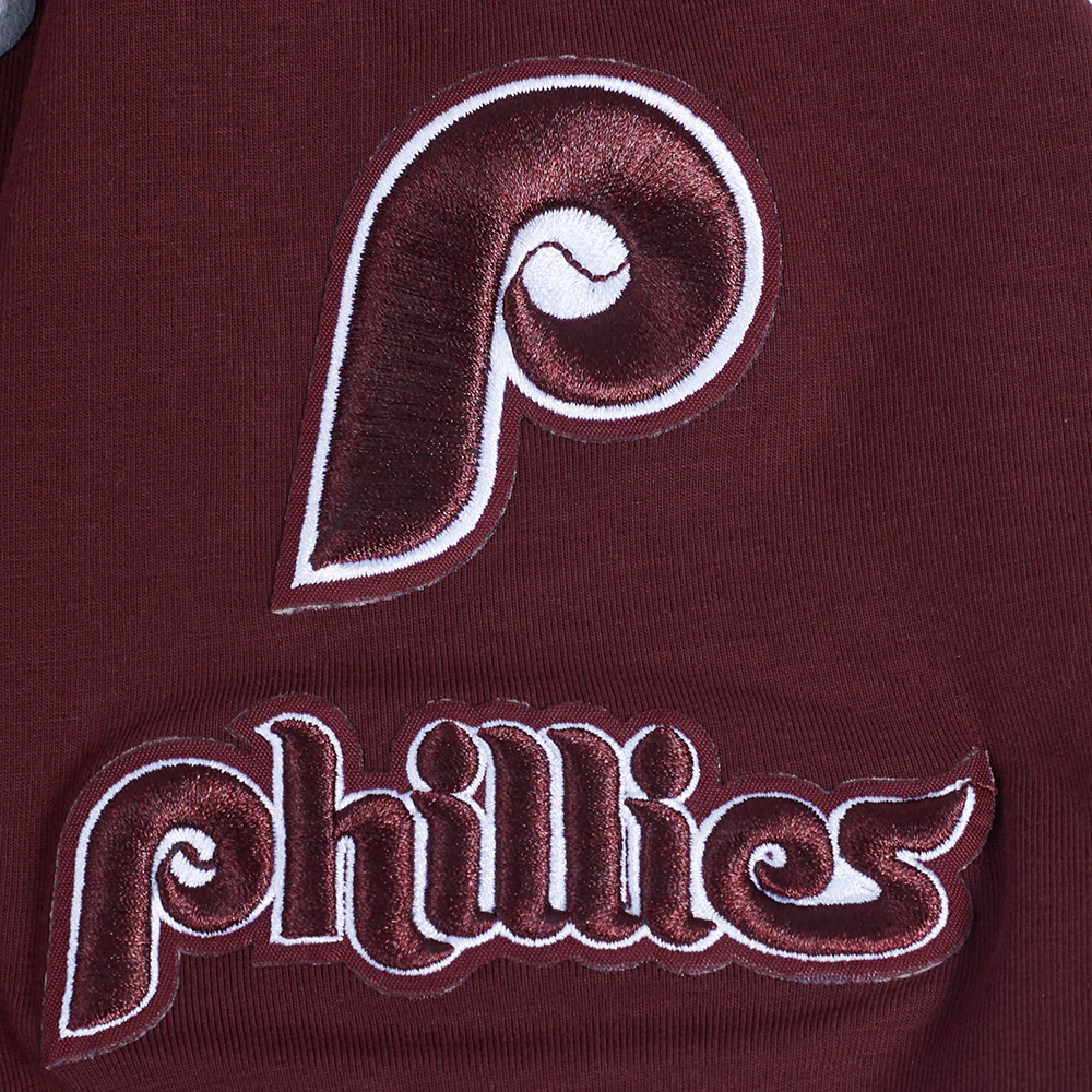 MLB PHILADELPHIA PHILLIES MASHUP WOMEN'S BOXY TOP (WINE) - Image 6