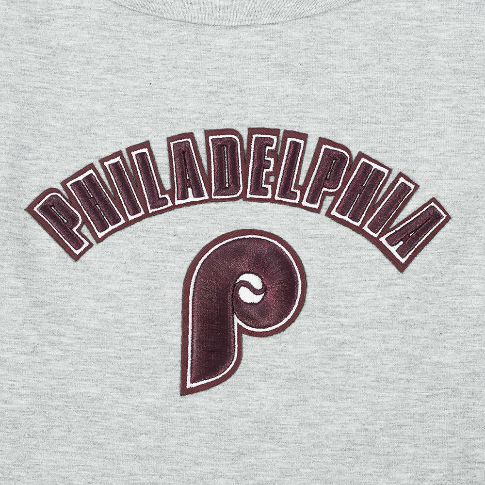 MLB PHILADELPHIA PHILLIES RETRO CLASSIC WOMEN'S RACERBACK (HEATHER GREY) - Image 5