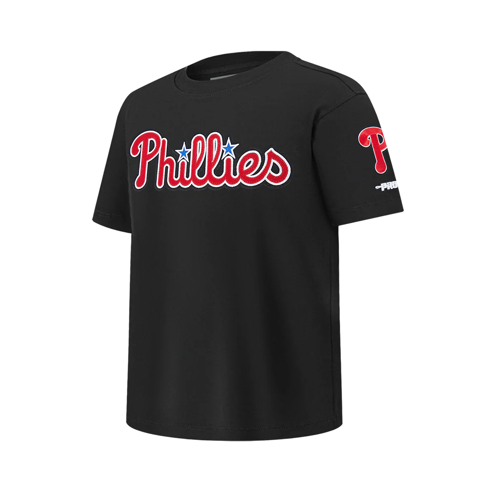 MLB PHILADELPHIA PHILLIES TACKLE TWILL BIG BOYS S/S TOP (BLACK) - Image 3