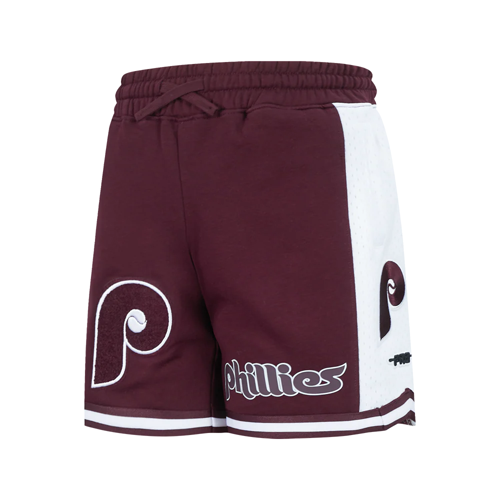 MLB PHILADELPHIA PHILLIES CLASSIC CHENILLE BIG BOY'S FLEECE 2.0 SHORT (WINE) - Image 4