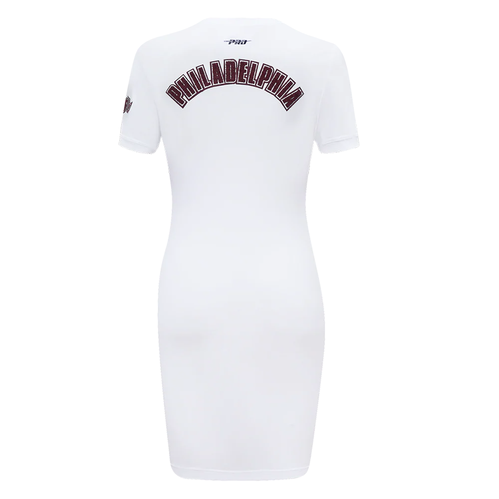 MLB PHILADELPHIA PHILLIES RETRO CLASSIC WOMEN'S BODYCON DRESS (WHITE) - Image 3