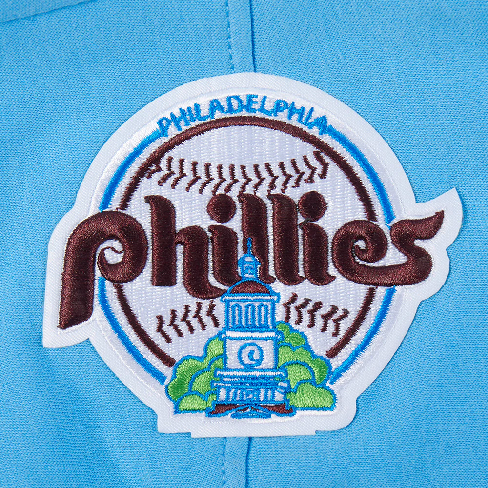 MLB PHILADELPHIA PHILLIES RETRO CLASSIC BIG BOYS RIB FLEECE PULLOVER HOODIE (UNIVERSITY BLUE) - Image 7