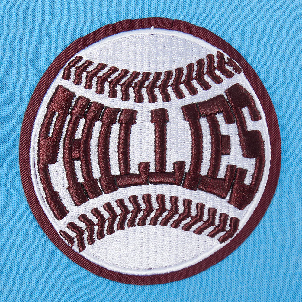 MLB PHILADELPHIA PHILLIES RETRO CLASSIC BIG BOYS RIB FLEECE PULLOVER HOODIE (UNIVERSITY BLUE) - Image 8