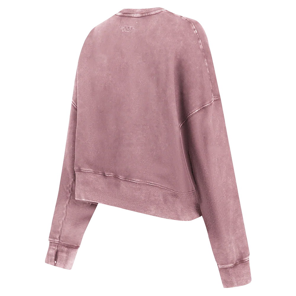 MLB PHILADELPHIA PHILLIES WASHED JEWELS WOMEN'S CREWNECK (WASHED MAUVE) - Image 4