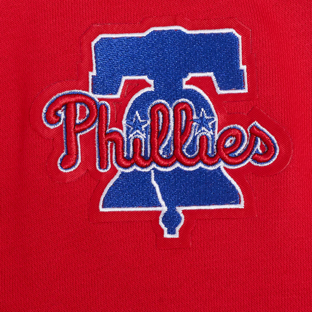 MLB PHILADELPHIA PHILLIES CLASSIC CHENILLE WOMEN'S FLC CREWNECK (RED) - Image 6