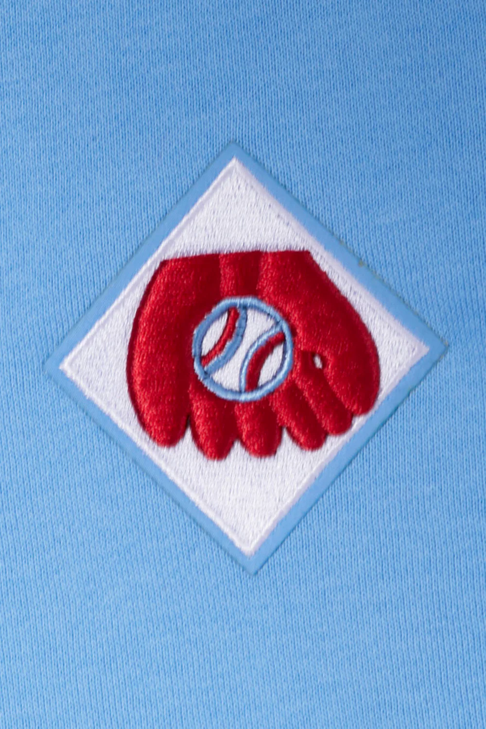 MLB PHILADELPHIA PHILLIES RETRO CLASSIC WOMEN'S CROPPED PULLOVER HOODIE (UNIVERSITY BLUE) - Image 5