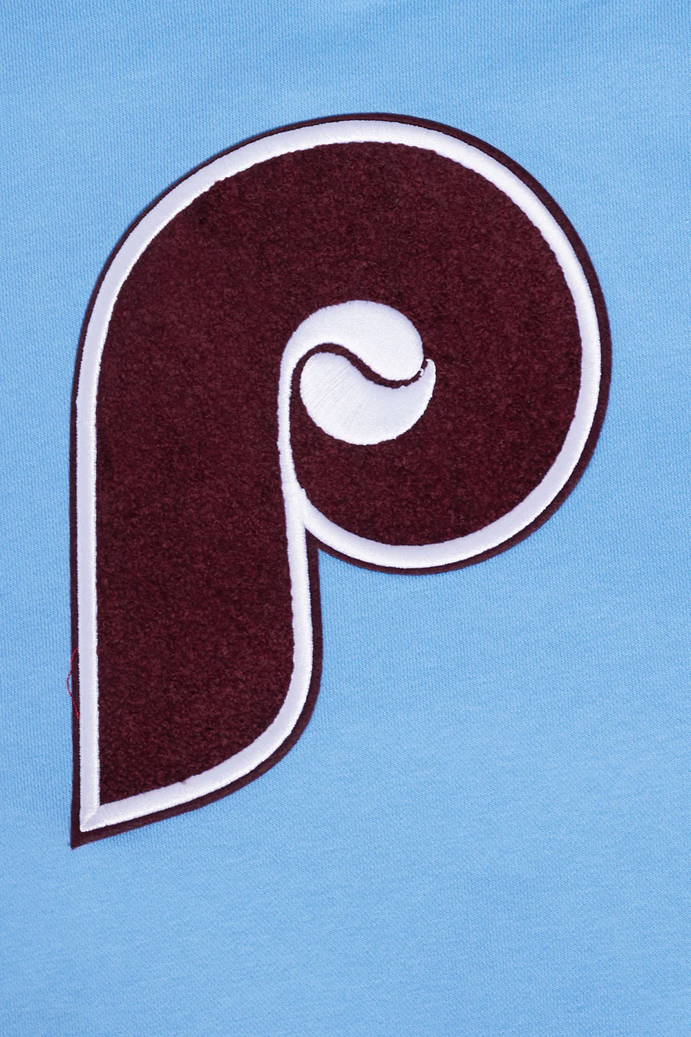 MLB PHILADELPHIA PHILLIES RETRO CLASSIC WOMEN'S CROPPED PULLOVER HOODIE (UNIVERSITY BLUE) - Image 8