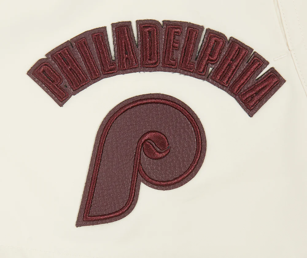 MLB PHILADELPHIA PHILLIES TRIPLE TONAL W WOVEN WOMEN'S SHORT (EGGSHELL) - Image 5