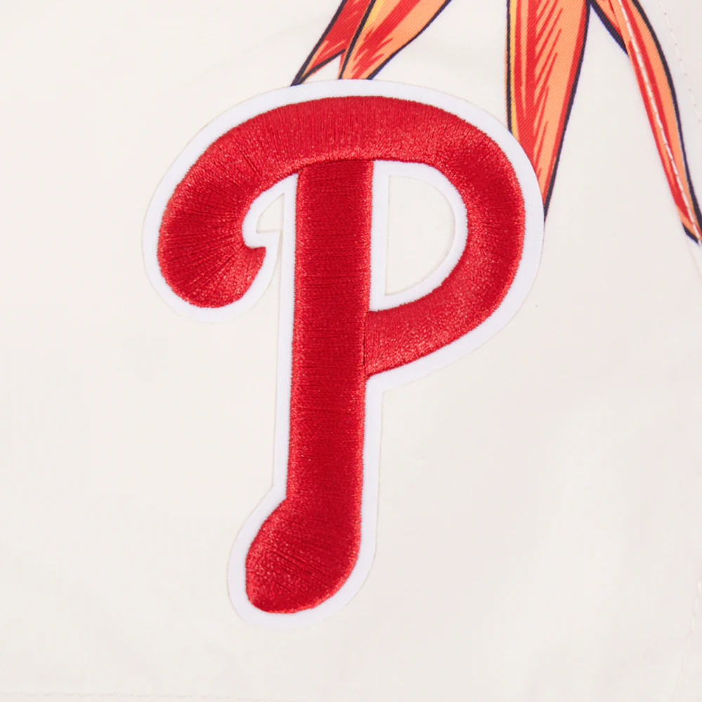 MLB PHILADELPHIA PHILLIES PARADISE WOMEN'S WOVEN SHORT (EGGSHELL) - Image 6