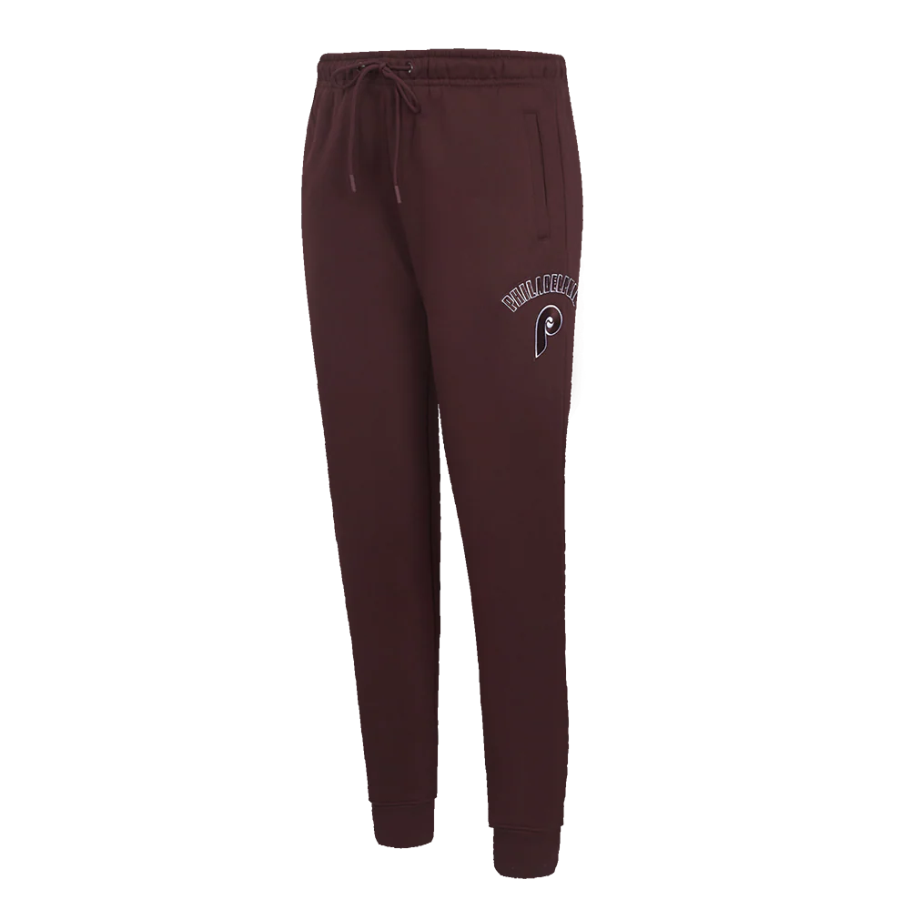 MLB PHILADELPHIA PHILLIES RETRO CLASSIC WOMEN'S FLEECE SWEATPANT (WINE)