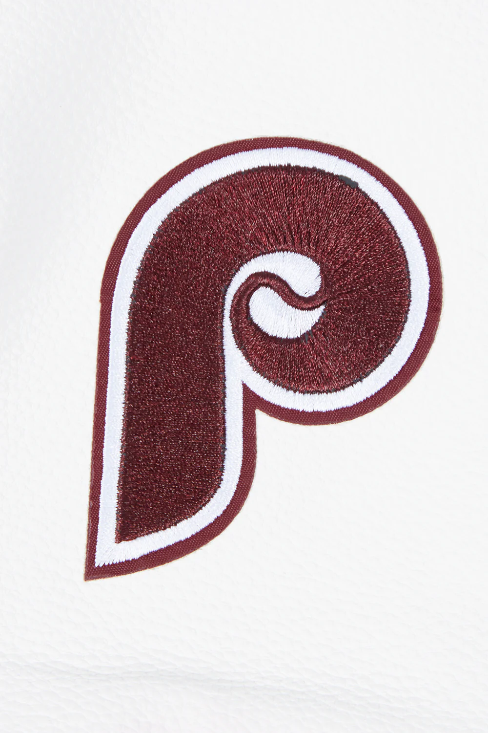 MLB PHILADELPHIA PHILLIES MASHUP WOMEN'S RIB WOOL VARSITY JACKET (WINE/WHITE) - Image 8