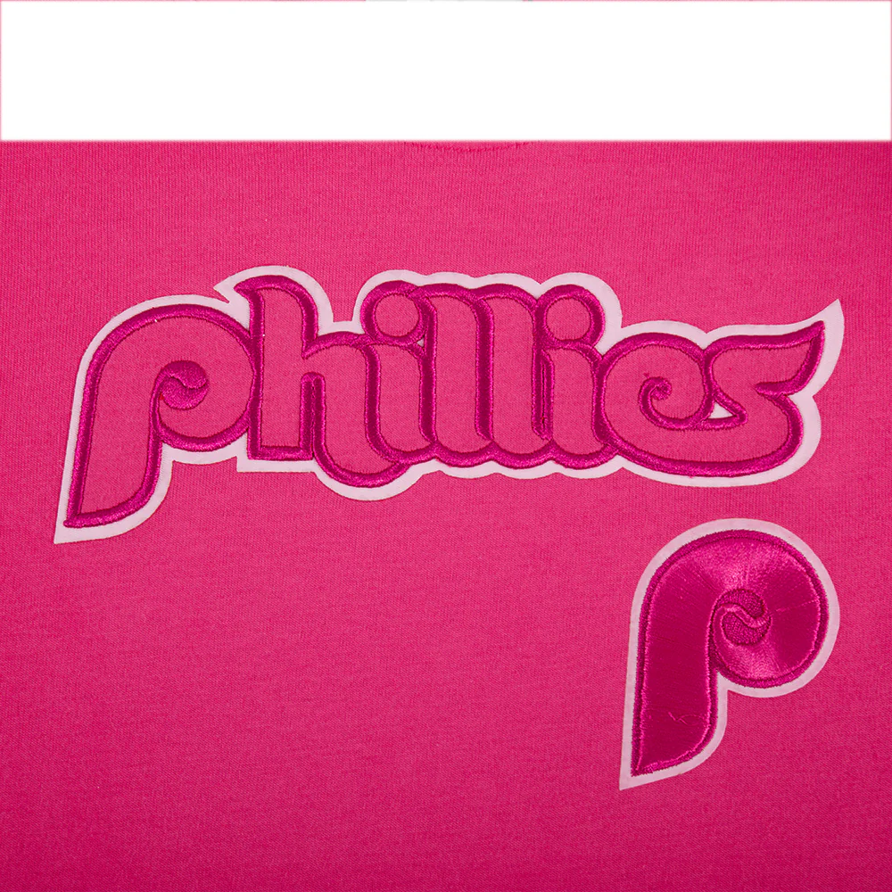 MLB PHILADELPHIA PHILLIES TRIPLE PINK TODDLER GIRLS SHORT SLEEVE BOXY TOP (BEETROOT PURPLE) - Image 6