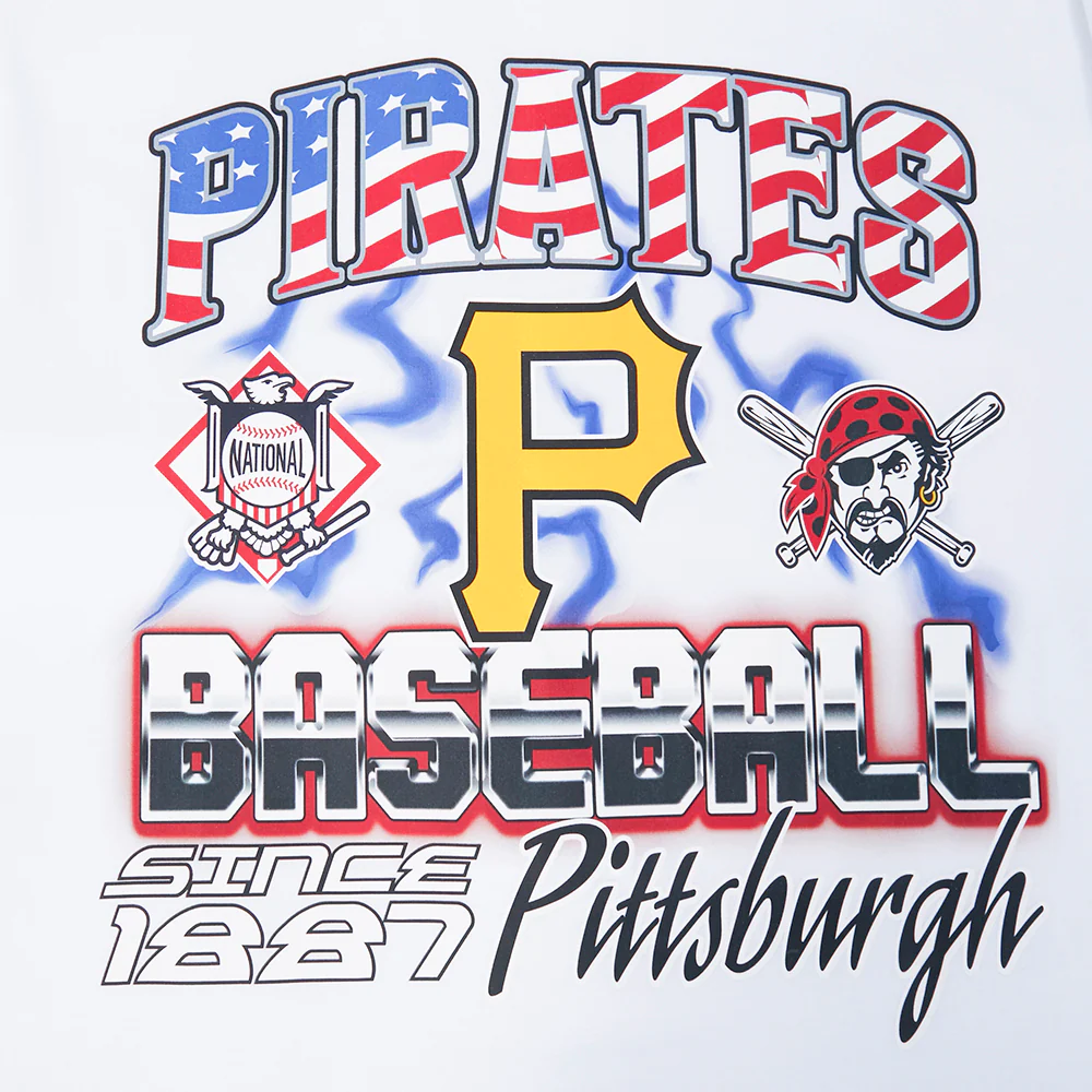 MLB PITTSBURGH PIRATES VICTORY MEN'S S/S TEE (WHITE) - Image 6