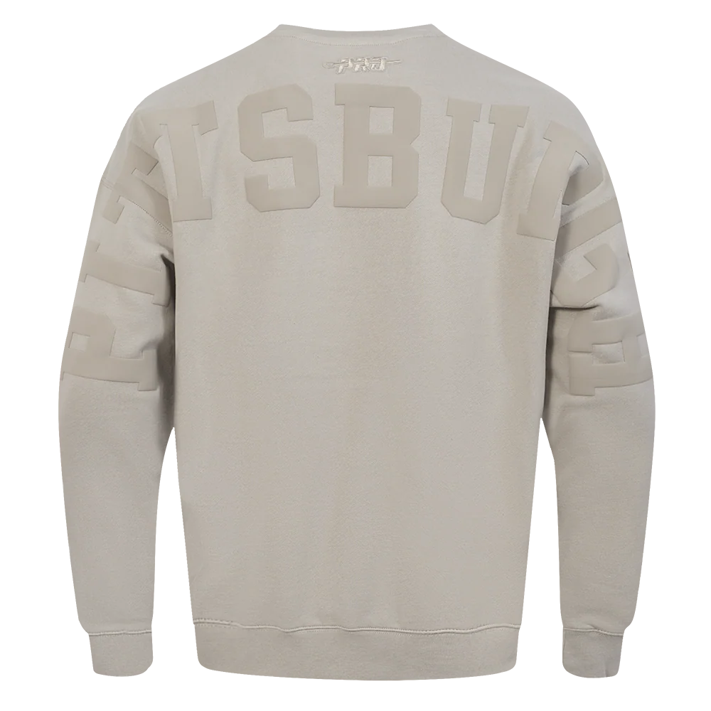 MLB PITTSBURGH PIRATES WINGSPAN MEN'S DROP SHOULDER FLEECE CREWNECK (TAUPE) - Image 5