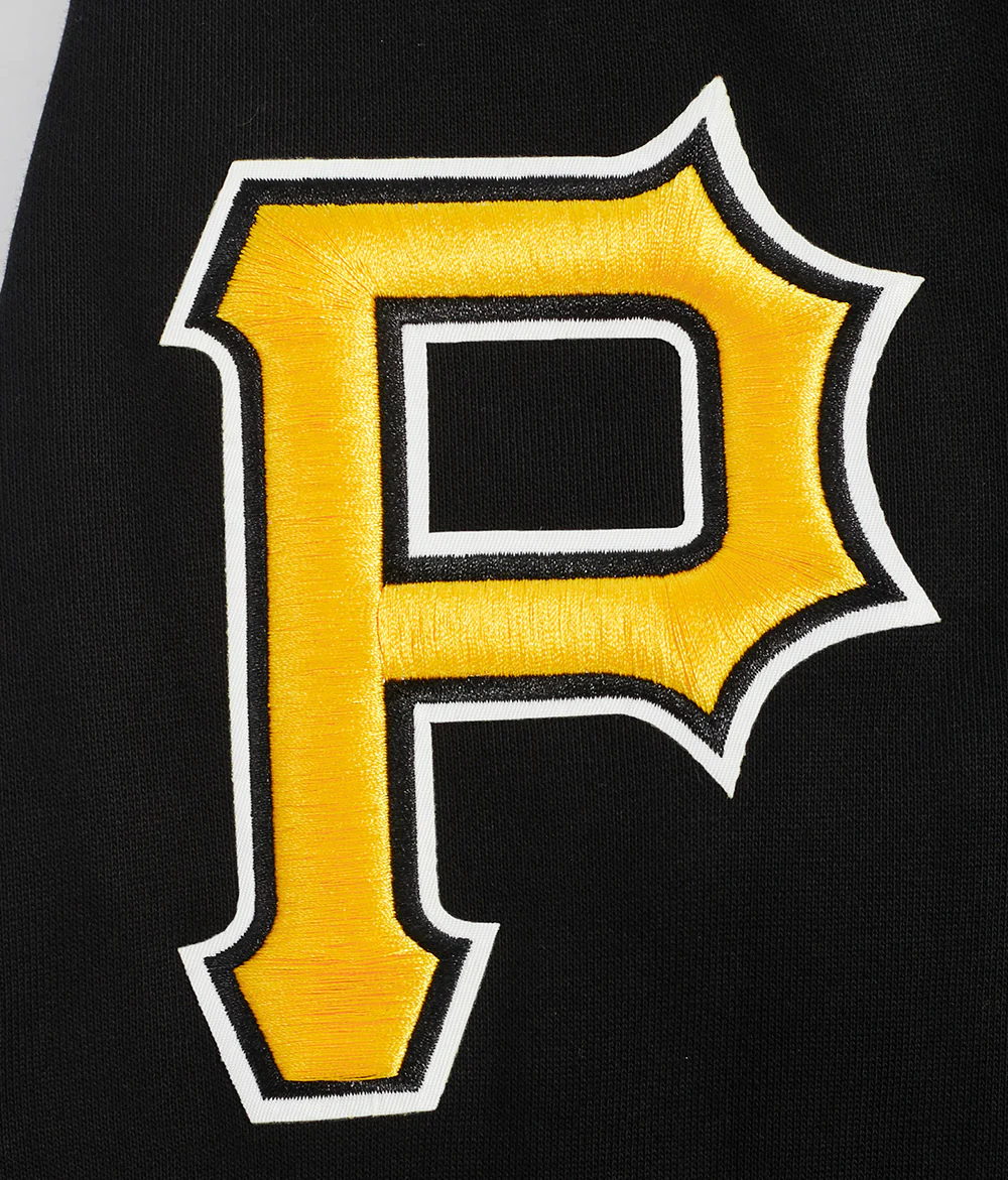 MLB PITTSBURGH PIRATES TEAM PENNANTS MEN'S RIB FLEECE PULLOVER HOODIE (BLACK/YELLOW) - Image 6