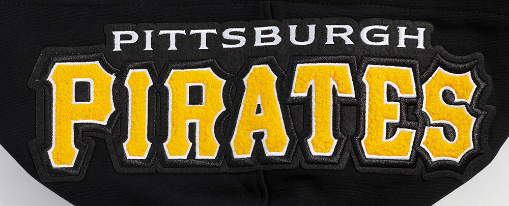 MLB PITTSBURGH PIRATES TEAM PENNANTS MEN'S RIB FLEECE PULLOVER HOODIE (BLACK/YELLOW) - Image 8
