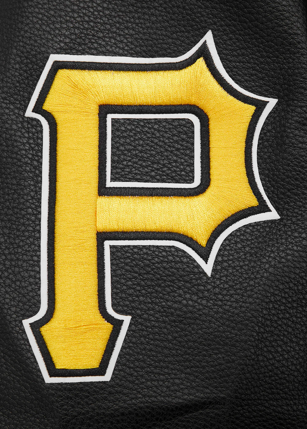 MLB PITTSBURGH PIRATES TEAM PENNANTS MEN'S RIB WOOL VARSITY JACKET (BLACK/YELLOW) - Image 10