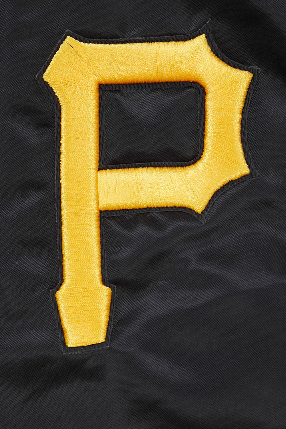 MLB PITTSBURGH PIRATES RETRO CLASSIC MEN'S RIB SATIN JACKET (BLACK/YELLOW) - Image 8