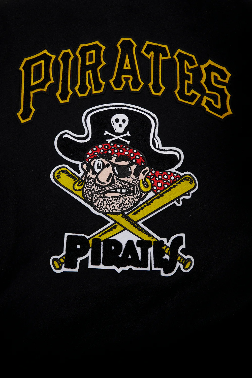 MLB PITTSBURGH PIRATES RETRO CLASSIC MEN'S RIB WOOL VARSITY JACKET (BLACK/YELLOW) - Image 8