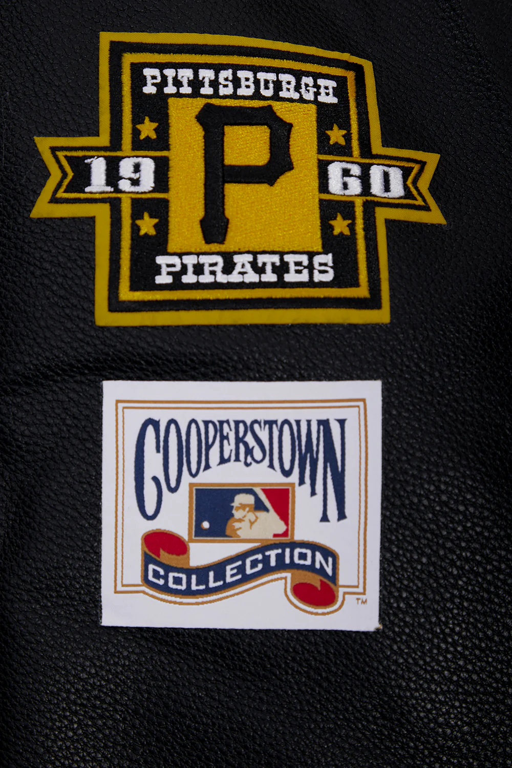 MLB PITTSBURGH PIRATES RETRO CLASSIC MEN'S RIB WOOL VARSITY JACKET (BLACK/YELLOW) - Image 9