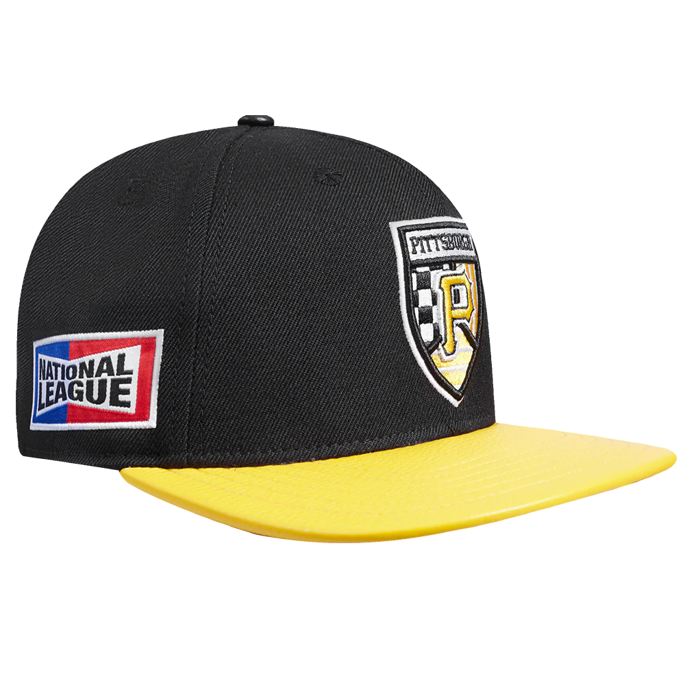 MLB PITTSBURGH PIRATES FAST LANE LOGO WOOL STRAPBACK (BLACK) - Image 5