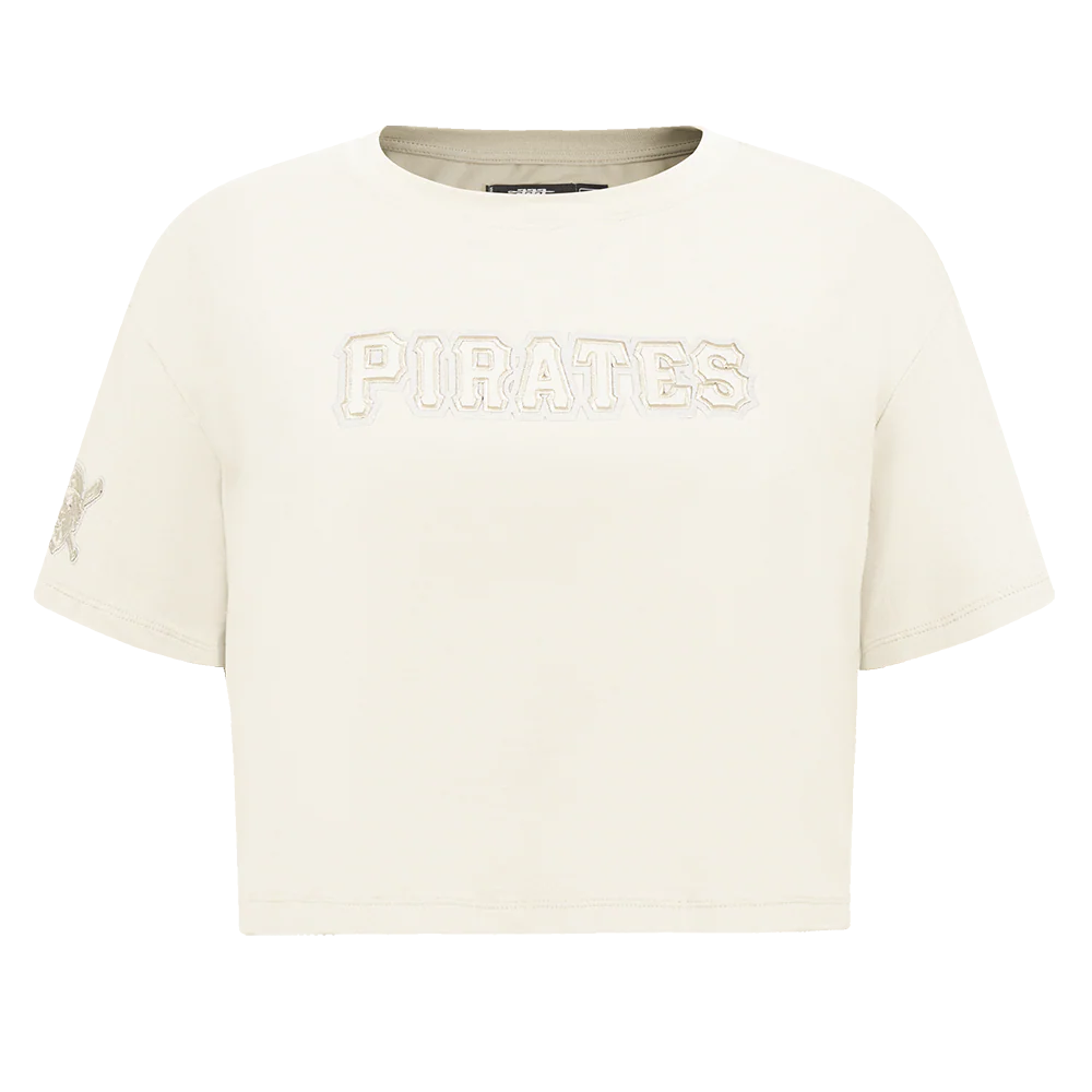 MLB PITTSBURGH PIRATES NEUTRAL WOMEN'S BOXY TOP (EGGSHELL)