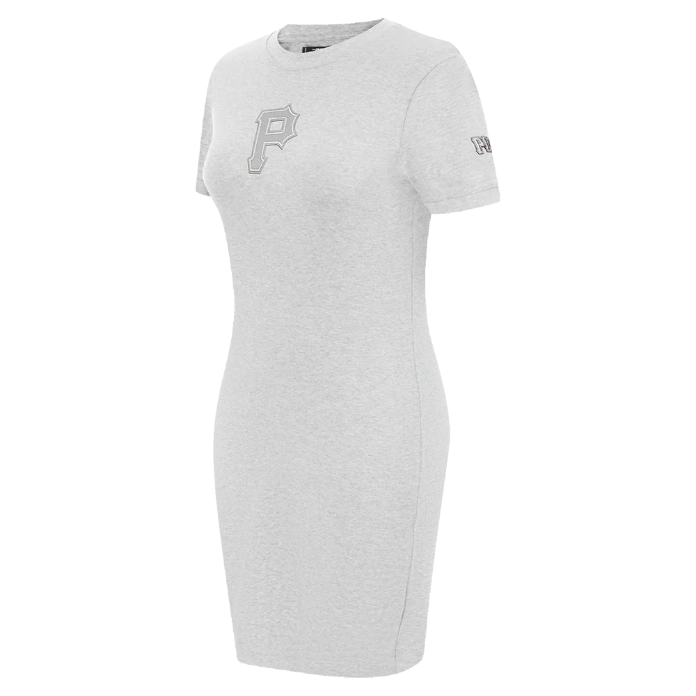 MLB PITTSBURGH PIRATES TRIPLE TONAL WOMEN'S BODYCON DRESS (HEATHER GREY) - Image 2
