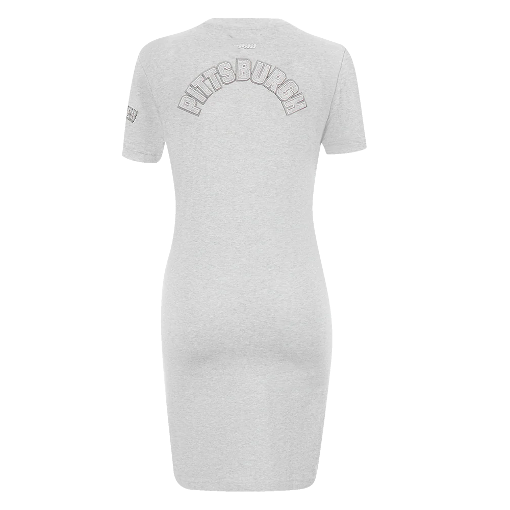 MLB PITTSBURGH PIRATES TRIPLE TONAL WOMEN'S BODYCON DRESS (HEATHER GREY) - Image 3