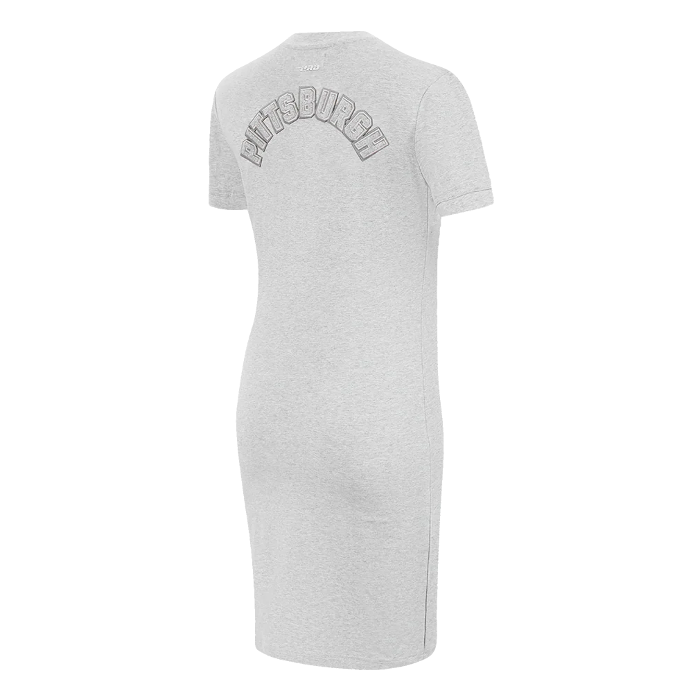MLB PITTSBURGH PIRATES TRIPLE TONAL WOMEN'S BODYCON DRESS (HEATHER GREY) - Image 4