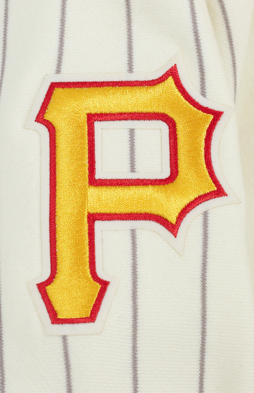 MLB PITTSBURGH PIRATES PINSTRIPE RETRO CLASSIC WOMEN'S RIB FLC CROPPED P (EGGSHELL/ GREY) - Image 6