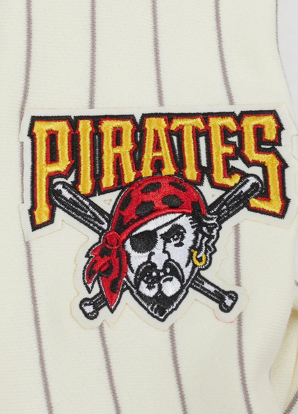 MLB PITTSBURGH PIRATES PINSTRIPE RETRO CLASSIC WOMEN'S RIB FLC CROPPED P (EGGSHELL/ GREY) - Image 7
