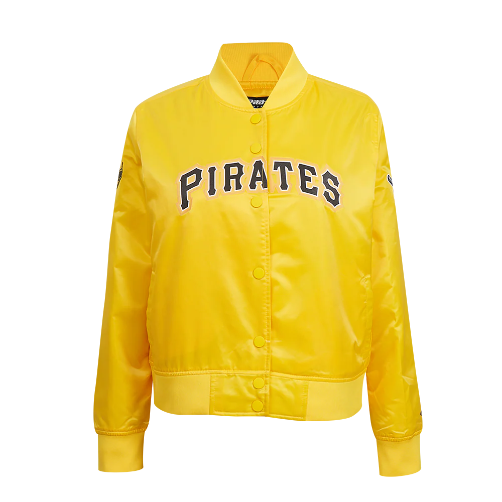 MLB PITTSBURG PIRATES CLASSIC WOMEN'S SATIN JACKET (YELLOW)