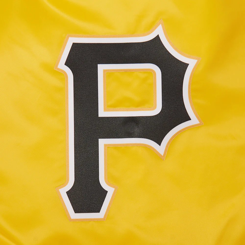 MLB PITTSBURG PIRATES CLASSIC WOMEN'S SATIN JACKET (YELLOW) - Image 8