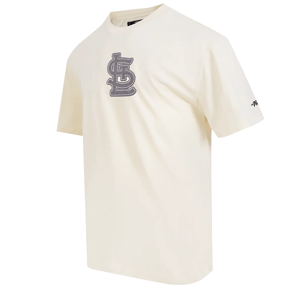 MLB ST. LOUIS CARDINALS REVERSE FRENCH TERRY MEN'S COTTON JERSEY DROP SHOULDER TOP (EGGSHELL) - Image 4