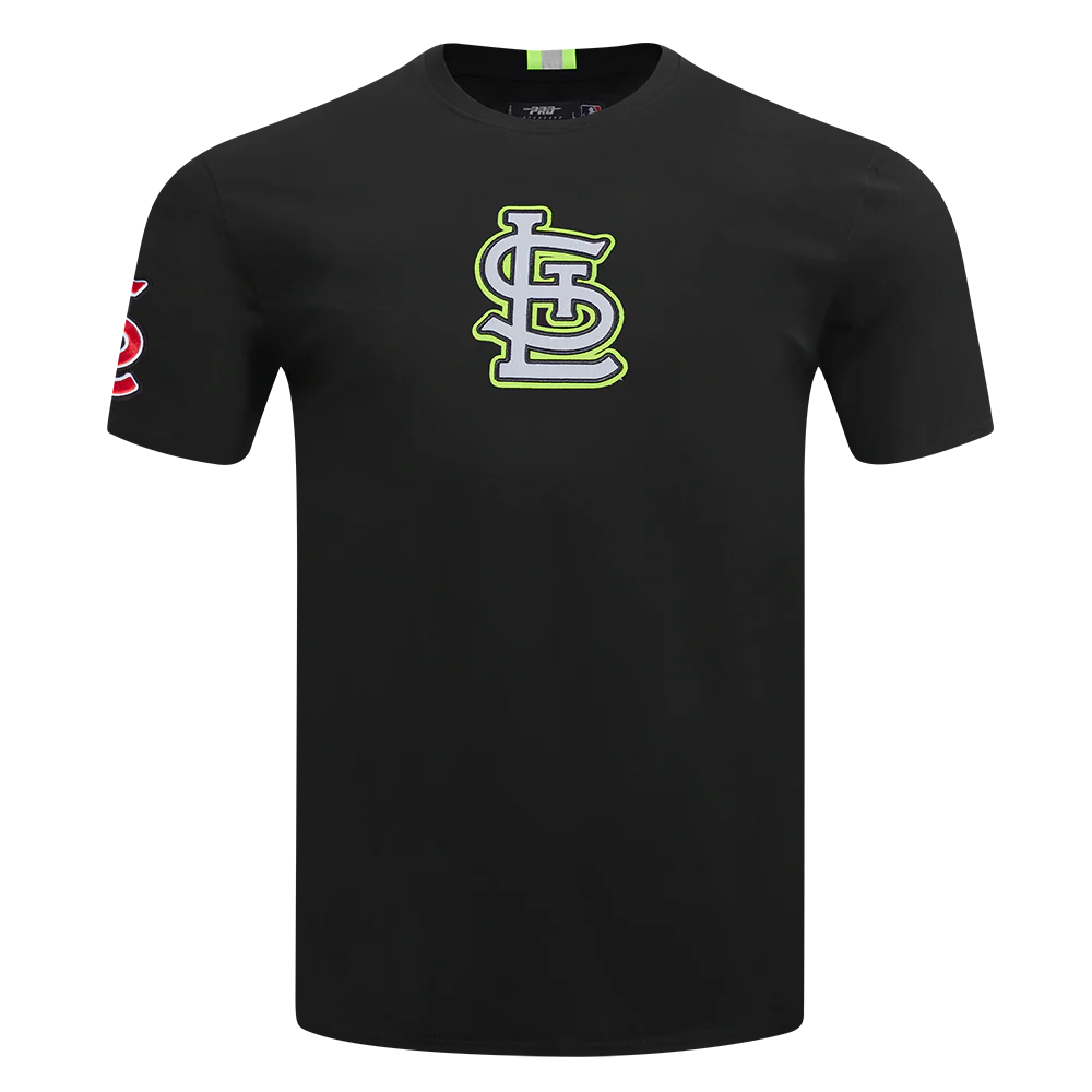 MLB ST. LOUIS CARDINALS UNDER THE LIGHTS MEN'S SINGLE JERSEY TOP (BLACK) - Image 5