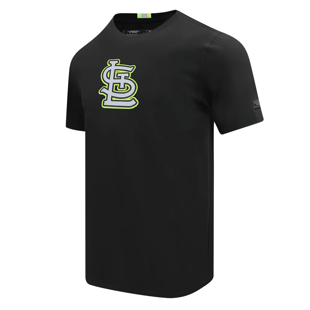 MLB ST. LOUIS CARDINALS UNDER THE LIGHTS MEN'S SINGLE JERSEY TOP (BLACK) - Image 6